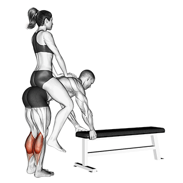 Weighted Donkey Calf Raise demonstration