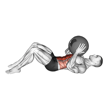 Medicine Ball Crunch demonstration